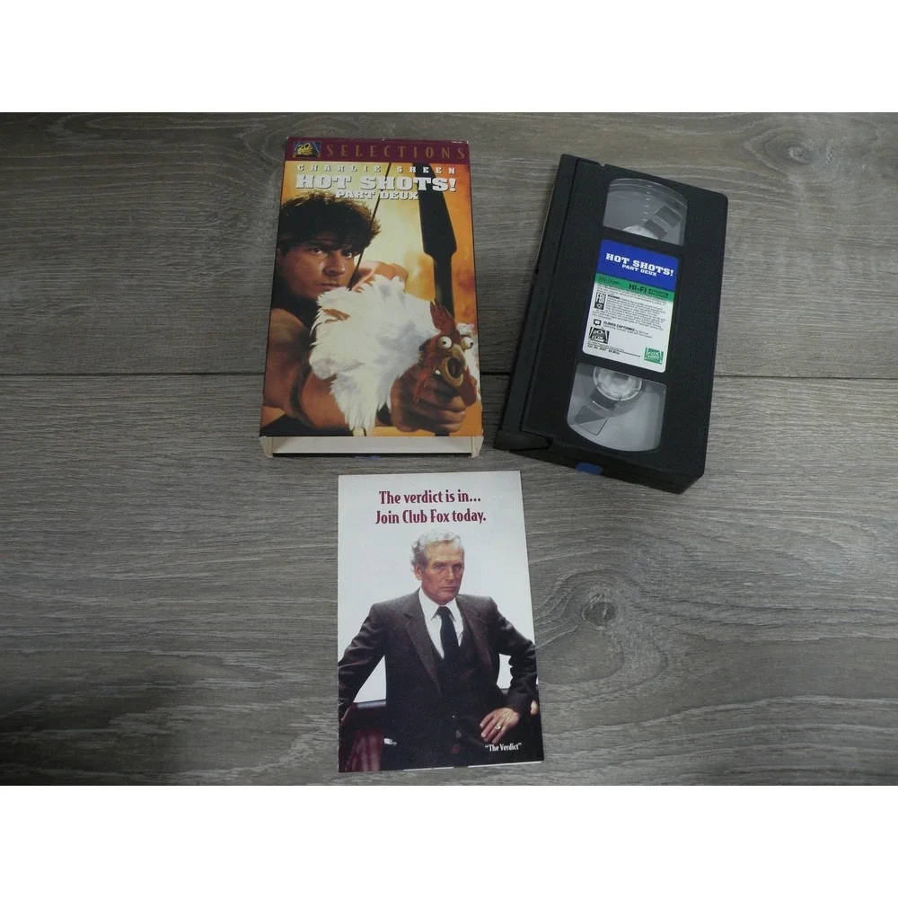 Hot Shots! Part Deux VHS Tape 1993 Charlie Sheen Comedy Parody 20th Century Fox
